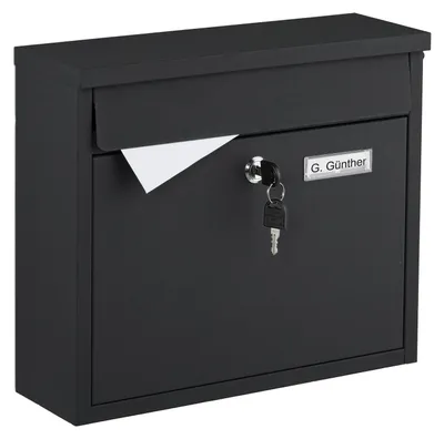 Immagine prodotto di Cassetta postale in ferro da parete, grande fessura, 4 chiavi incluse