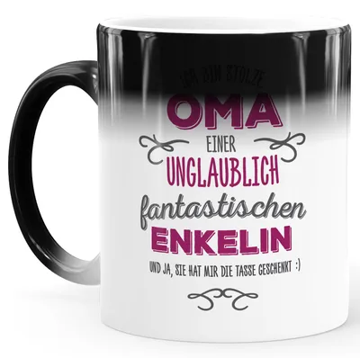 Produktbild von Zaubertasse Farbwechsel Tasse Ich bin stolze Chefin Mama Oma Lehrerin Geschenk Bürotasse MoonWorks® Bruder weiß Magic-Tasse