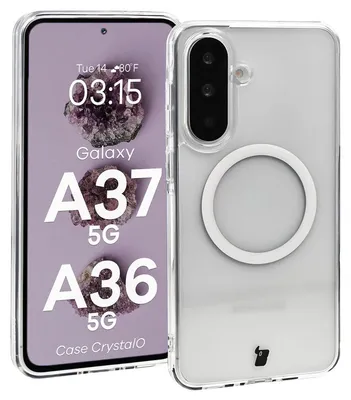 Produktbild von Handyhülle mit Magnetring für Galaxy A37 5G / A36 5G, Bizon Case CrystalO, Transparent