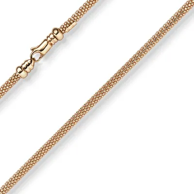 Produktbild von 3mm Armband runde Himbeer-Kette aus 585 Gold Rotgold Armschmuck Armkette 21cm