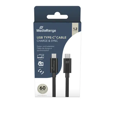 Produktbild von MediaRange Lade- & Datenkabel USB 3.0 PowDel. 5Gbit/s 1.2m
