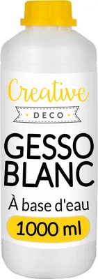 Image de Creative Deco Additif Gesso Acrylique Blanc 1L - Sous-Couche et Apprêt