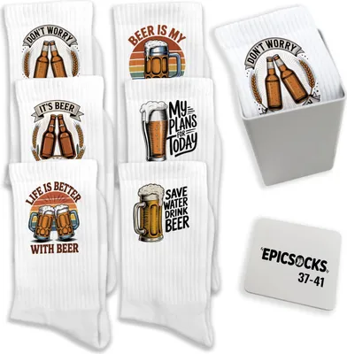 Produktbild von epicsocks Crafty Cheers Socken in 37-41 im 6er Set in Geschenkdose im 6er Set
