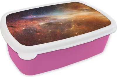 Produktbild von KitchenYeah® Lunchbox Brotzeit Brotdose 17x11 cm Weltraum - Sterne - Farben Kinder Brotzeitdose - Lunchpaket - Brotkasten  - Sandwich Box