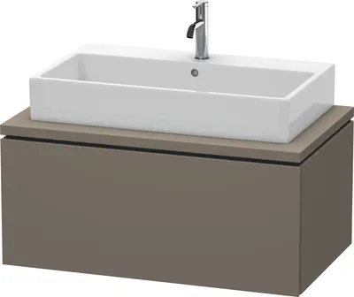 Produktbild von Konsolenunterschrank L-CUBE 400x920x547mm flannel grey seidenmatt flannel grey seidenmatt