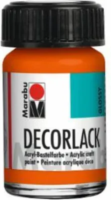 Zdjęcie produktu dla Marabu 1130 39 013 Decorlack Acryl, pomarańczowy 013, 15 ml