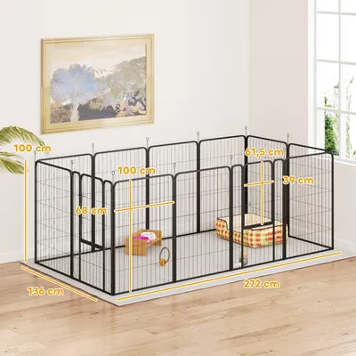 Produktbild von Hundezwinger – Hundehütte – Welpenzwingers – Katzenzwingers – Tierzwingers – Modulares System mit 12 Paneelen