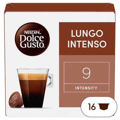 Produktbild von Nescafé Dolce Gusto Lungo Intenso, Kaffeekapsel, Lungo, Dolce Gusto, 16 Tassen, 15 Monat( e), 9/13