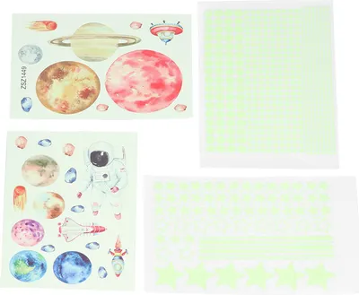 Obrázok produktu pre Svietiaca hviezda svietiaca nástenná nálepka neškodný PVC nástenný papier pre dekoráciu kancelárie spálne