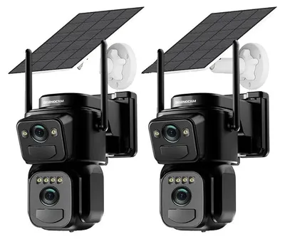 Produktbild von Sicherheitskamera, Dual-Linse, Solar betrieben, WiFi 2PCS
