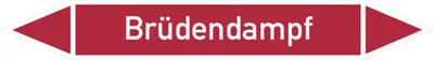 Produktbild von Dreifke® Rohrleitungsetikett, Brüdendampf | Folie selbstklebend | 270x37 mm, ...
