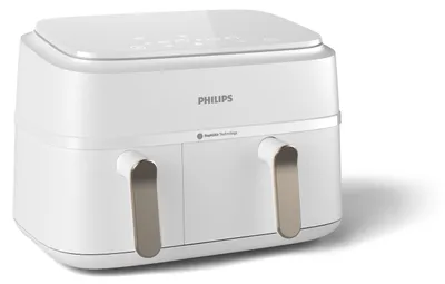 Immagine prodotto di Philips 3000 series NA353/10 fryer Double 9 L Stand-alone 2750 W Hot air fryer Silver, White