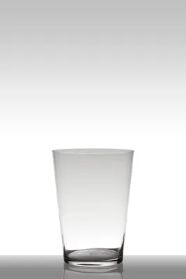 Produktbild von INNA-Glas Bodenvase Glas Velma, Trichter - rund, klar, 30cm, Ø 22cm - Konische Vase - Tischvase