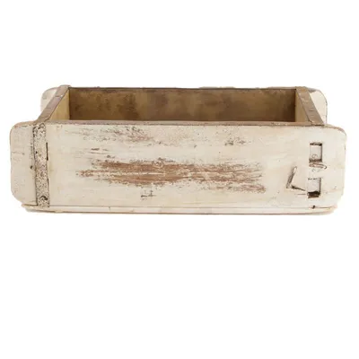 Produktbild von Dijk Ziegelform Holz weiß gewischt 32 x 15 x 10 cm