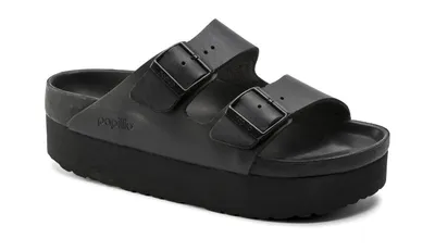 Produktbild von Birkenstock Papillio Arizona Leder Schwarz Schmale Passform, Schwarz - 37