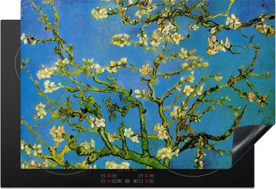 Produktbild von KitchenYeah© Herdabdeckplatte Mandelblüte - Vincent van Gogh , 78x52cm, Küche Deko, Glaskeramikkochfeld Herdabdeckung, Abdeckplatte fùr Kochfeld