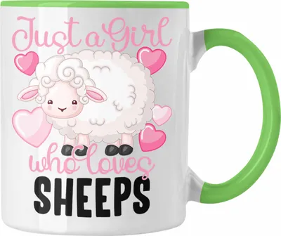 Produktbild von Trendation - Lustige Schaf-Tasse Geschenk für Frauen Mädchen Schafhirtin (Grün)