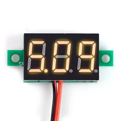 Produktbild von 0,28 Mini Digital-Voltmeter mit LED Anzeige, 3,2-30V, 2-Wire, gelb