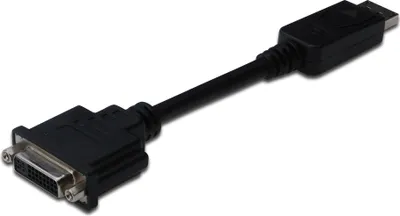 Produktbild von DIGITUS DisplayPort - DVI Adapt/ Konverter, DP-DVI, 15cm, schwarz