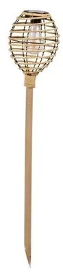 Immagine prodotto di SMART GARDEN: Lanterne solari per giardino, realizzate in rattan sintetico color naturale, alte 70 cm, set da 2, con luci LED a doppio filamento bianco caldo, con accensione automatica