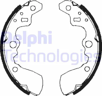 Produktbild von DELPHI Bremsbackensatz Trommelbremse Hinten für SUZUKI SWIFT II Schrägheck (EA, MA) 180mm LS1710