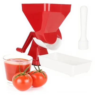 Produktbild von Handmatige Tomatenpers mit Roestvrij Stahlfilter - Voedselzeef für Sausmaker - 20 x 17 x 31 cm - Gemakkelijk zu reinigende Handpresse