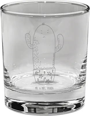 Produktbild von Mr. & Mrs. Panda Tumbler Kaktus Wut - Transparent - Geschenk, Glas, Trinkglas, ärgern, Büro, Chefin, für Gin, Kollege, Kakteen, Cocktailglas, wütend
