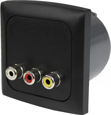 Obrázek produktu pro C-Line Presto Inprojal CBE zásuvka audio video + rámeček + iso zásuvka karavan karavan černá