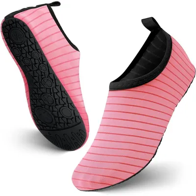 Produktbild von Wasserschuhe Damen Herren Kinder Badeschuhe Strandschuhe Schnelltrocknend Aquaschuhe Rosa 38/39