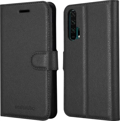 Produktbild von Cadorabo Hülle für Honor 20 PRO Schutz Hülle in Schwarz Handyhülle Etui Case Cover Magnetverschluss