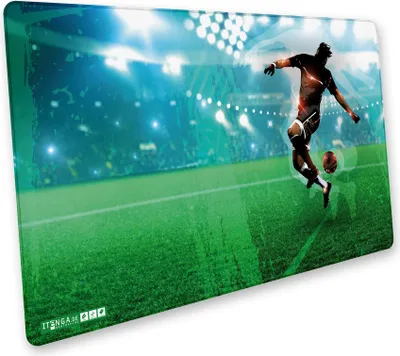 Produktbild von itenga XXL Mauspad Schreibtischunterlage Stoff gummiert 75x44cm FUSSBALL