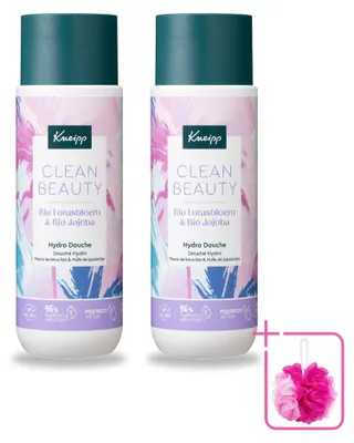 Imagen del producto de 2 unidades de gel de ducha Kneipp Clean Beauty, aroma de loto y jojoba, 200 ml cada uno. Paquete ahorro