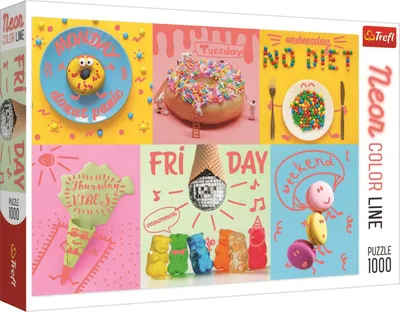Produktbild von Puzzle Trefl 1000 Teile Sweet Week Neon Color Line