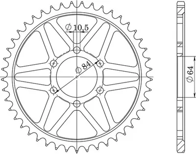 Immagine prodotto di In Acciaio Passo 530 - Z 33 Denti (Dis.14400)