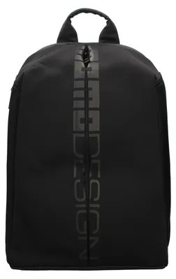 Produktbild von Momo Design Rucksack schwarz Polyurethan Reißverschluss Herren Black B UNICA 48x30x15 cm MO-06NP-BLACK