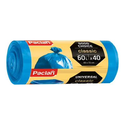 Obrázok produktu pre Vrecia na odpadky Paclan Classic 60 l, 40 kusov