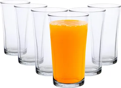 Productafbeelding van 6 x Klar 280 ml Lys highball-glazen - grote glazen voor water, gin, sap, cocktails, drinken. Glazen set - van Duralex