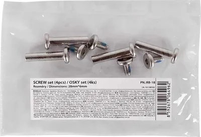 Zdjęcie produktu dla Tempish Wheel 6 Mm Screw 4 Units Silver 28 mm Silver 28 mm