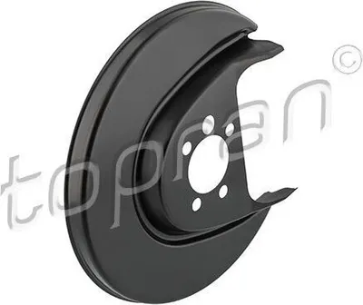 Produktbild von TOPRAN Spritzblech Bremsscheibe für VW POLO (9N) Hinten Rechts 116 442 Ankerblech