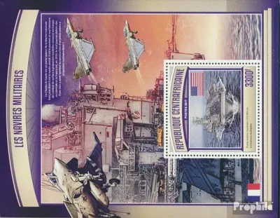 Produktbild von Briefmarken Zentralafrikanische Republik 2017 Mi Block 1586 (kompl. Ausgabe) postfrisch Militärschiffe