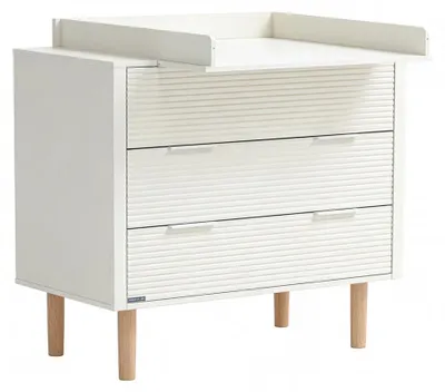 Immagine prodotto di Home Deluxe Fasciatoio COCO - Bianco | Con fasciatoio estraibile, Robusto MDF, Piedini in legno di pino, Molto spazio, Mobili per la cameretta, Dimensioni 100 × 100 × 73 cm