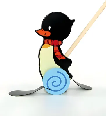 Produktbild von Hess-Holzspielzeug Schiebe-Pinguin aus Holz