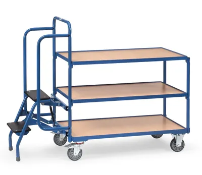 Produktbild von fetra 2106, Stahl, Transportwagen, Blau, 250 kg, 4 Rad/Räder, 12,5 cm