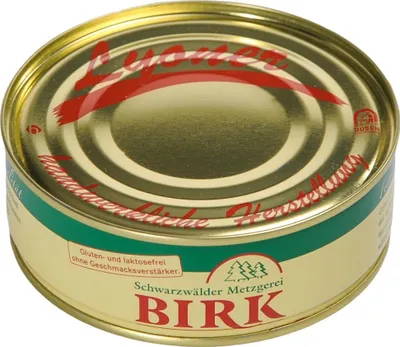 Produktbild von Schwarzwälder Metzgerei Birk Dosenwurst Lyoner aus eigener Herstellung