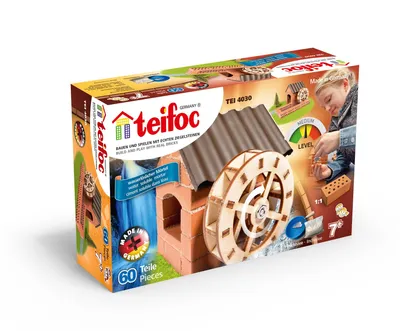 Image de Teifoc Jeu de construction en pierre Moulin à eau 4030