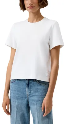 Image de T-shirt pour femmes s.Oliver – Coupe classique, tissu interlock, version raccourcie