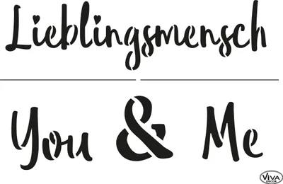 Produktbild von Universal Schablone You & Me und Lieblingsmensch