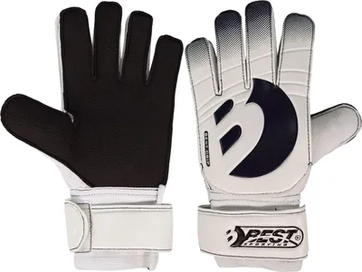A pair of goalkeeper gloves shown from the front and back.