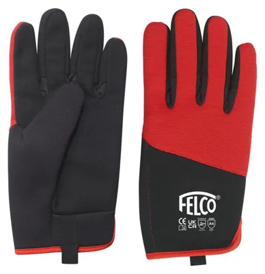 Immagine prodotto di FELCO 704L Arbeitshandschuhe Rot/Schwarz, schnittfest, atmungsaktiv