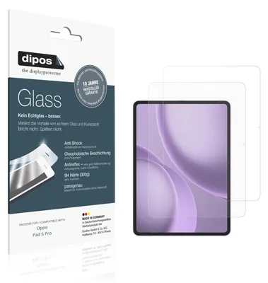 Immagine prodotto di 2x Pellicola Protettiva per Oppo Pad 5 Pro Protezione opaco Vetro Flessibile 9H dipos